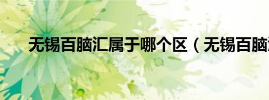 无锡百脑汇属于哪个区（无锡百脑汇）