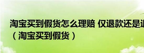 淘宝买到假货怎么理赔 仅退款还是退货退款（淘宝买到假货）