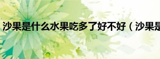 沙果是什么水果吃多了好不好（沙果是什么）