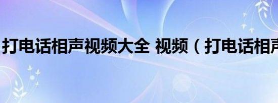 打电话相声视频大全 视频（打电话相声课文）