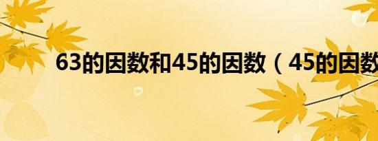 63的因数和45的因数（45的因数）