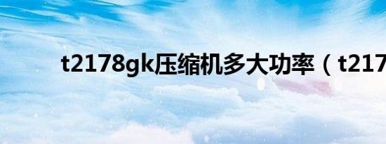 t2178gk压缩机多大功率（t217）