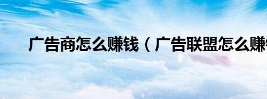 广告商怎么赚钱（广告联盟怎么赚钱）