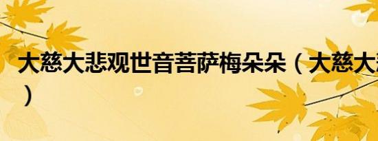 大慈大悲观世音菩萨梅朵朵（大慈大悲观世音）