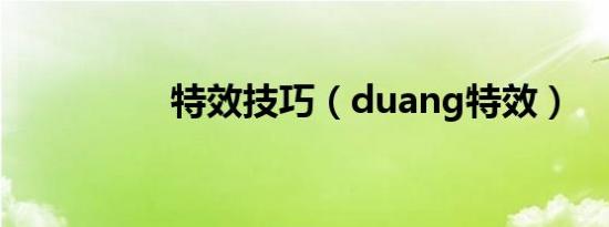 特效技巧（duang特效）