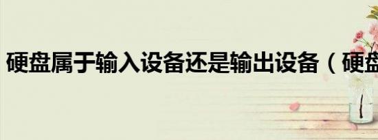 硬盘属于输入设备还是输出设备（硬盘属于）