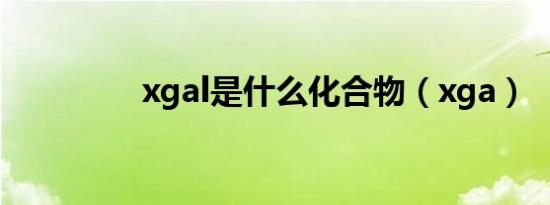xgal是什么化合物（xga）