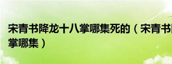 宋青书降龙十八掌哪集死的（宋青书降龙十八掌哪集）