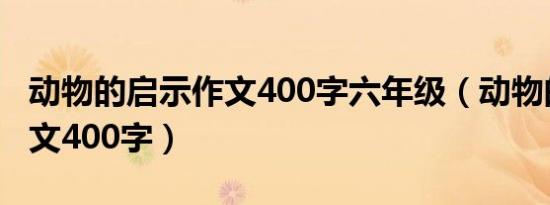 动物的启示作文400字六年级（动物的启示作文400字）