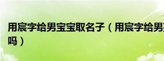 用宸字给男宝宝取名子（用宸字给男孩取名好吗）