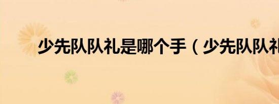 少先队队礼是哪个手（少先队队礼）