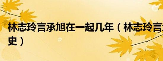 林志玲言承旭在一起几年（林志玲言承旭感情史）