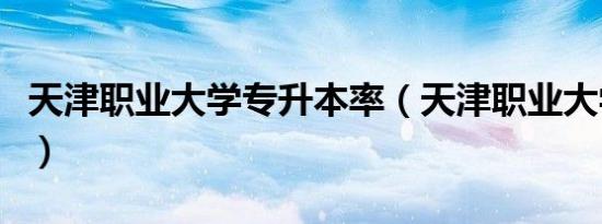 天津职业大学专升本率（天津职业大学专升本）