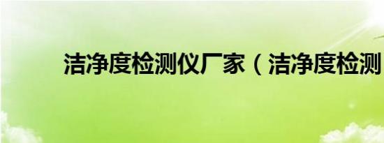 洁净度检测仪厂家（洁净度检测）