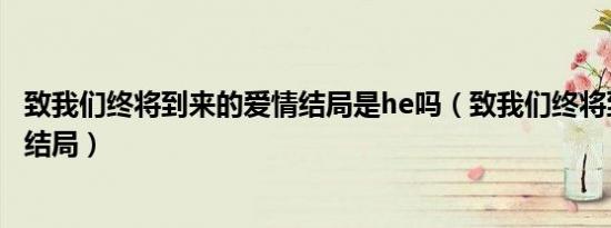 致我们终将到来的爱情结局是he吗（致我们终将到来的爱情结局）