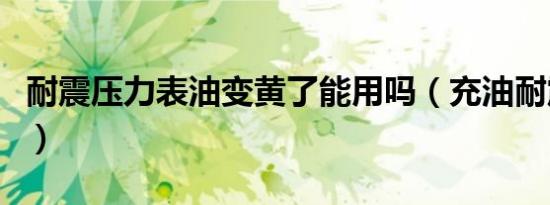 耐震压力表油变黄了能用吗（充油耐震压力表）
