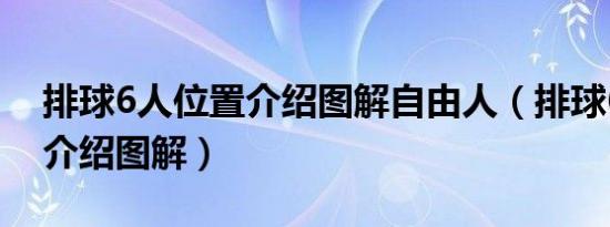 排球6人位置介绍图解自由人（排球6人位置介绍图解）