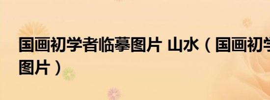 国画初学者临摹图片 山水（国画初学者临摹图片）