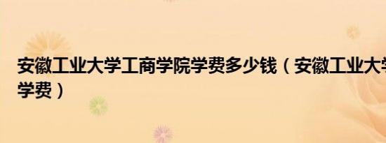 安徽工业大学工商学院学费多少钱（安徽工业大学工商学院学费）