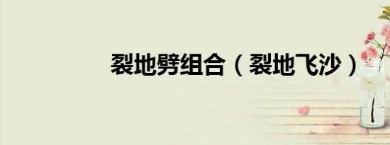 裂地劈组合（裂地飞沙）