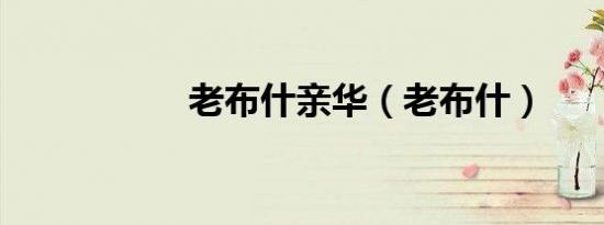 老布什亲华（老布什）