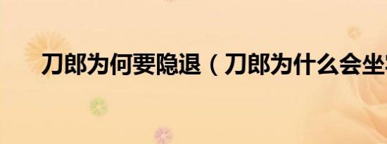 刀郎为何要隐退（刀郎为什么会坐牢）