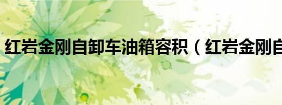 红岩金刚自卸车油箱容积（红岩金刚自卸车）