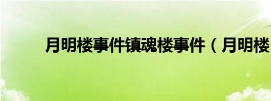 月明楼事件镇魂楼事件（月明楼）