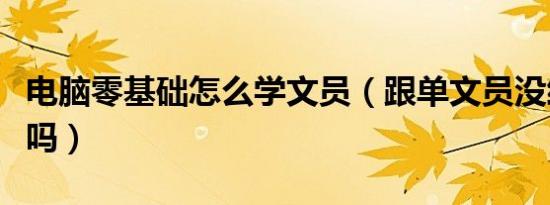 电脑零基础怎么学文员（跟单文员没经验好做吗）