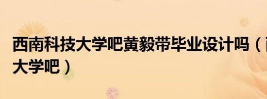 西南科技大学吧黄毅带毕业设计吗（西南科技大学吧）