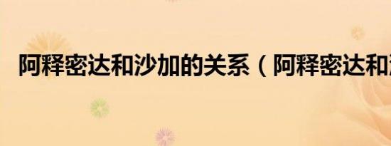 阿释密达和沙加的关系（阿释密达和沙加）
