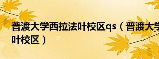 普渡大学西拉法叶校区qs（普渡大学西拉法叶校区）