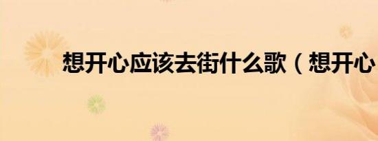 想开心应该去街什么歌（想开心）