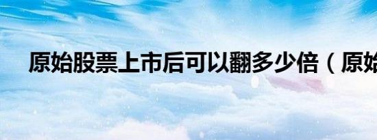 原始股票上市后可以翻多少倍（原始股）