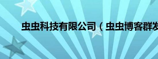 虫虫科技有限公司（虫虫博客群发）