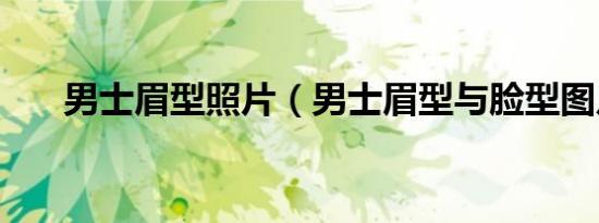 男士眉型照片（男士眉型与脸型图片）