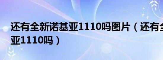 还有全新诺基亚1110吗图片（还有全新诺基亚1110吗）