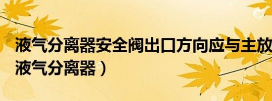 液气分离器安全阀出口方向应与主放喷管线（液气分离器）