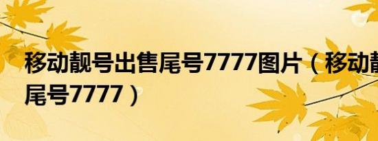 移动靓号出售尾号7777图片（移动靓号出售尾号7777）