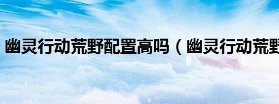 幽灵行动荒野配置高吗（幽灵行动荒野配置）