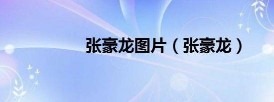 张豪龙图片（张豪龙）