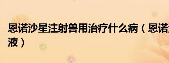 恩诺沙星注射兽用治疗什么病（恩诺沙星注射液）