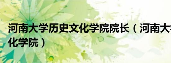 河南大学历史文化学院院长（河南大学历史文化学院）