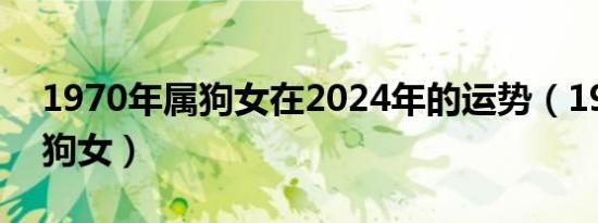 1970年属狗女在2024年的运势（1970年属狗女）