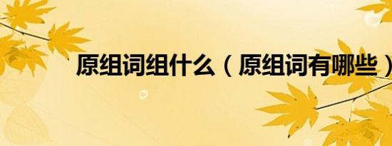 原组词组什么（原组词有哪些）