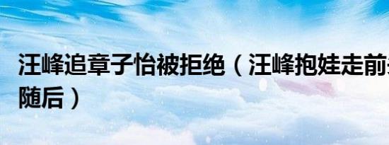 汪峰追章子怡被拒绝（汪峰抱娃走前头章子怡随后）