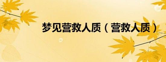 梦见营救人质（营救人质）