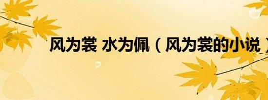 风为裳 水为佩（风为裳的小说）