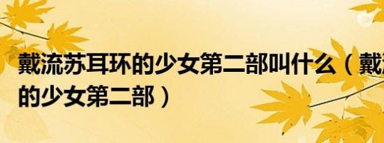 戴流苏耳环的少女第二部叫什么（戴流苏耳环的少女第二部）