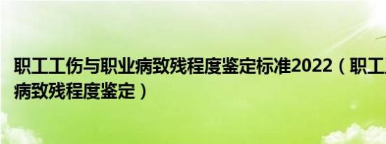 职工工伤与职业病致残程度鉴定标准2022（职工工伤与职业病致残程度鉴定）